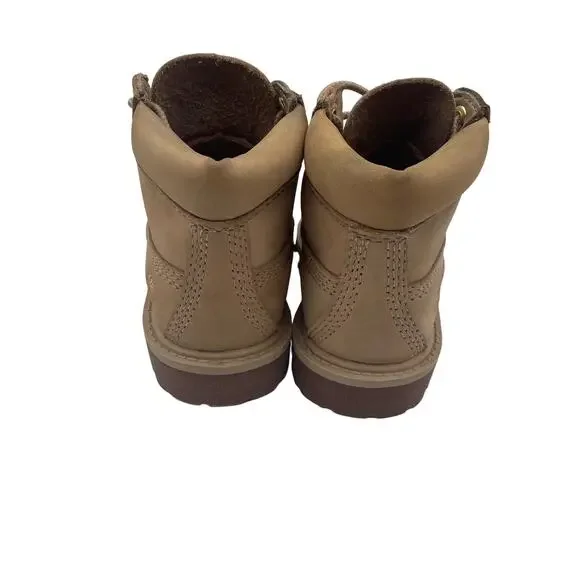 Timberland Premium 6in Waterproof Beige Nubuck Boots Toddler 7 - Picture 5 of 8